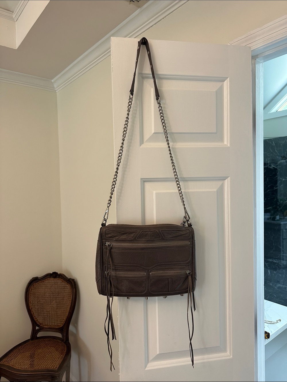 Rebecca Minkoff taupe crossbody bag